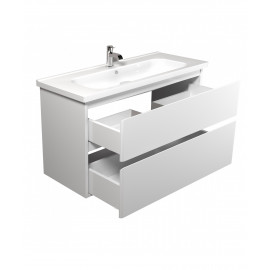 Тумба Палермо 100-U с умывальником ID-100 белый