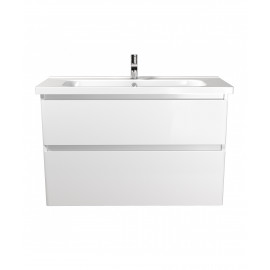 Тумба Палермо 100-U с умывальником ID-100 белый