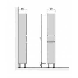 Фокус П-28 пенал для ванной напольный