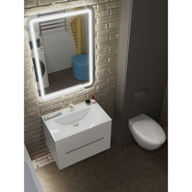 Тумба Octavio 70-A с умывальником Cosmopolitan 70 белая