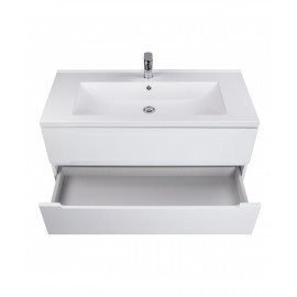 Тумба Octavio 100-A с умывальником Cosmopolitan 100 белая