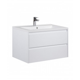 Тумба Marko 80-A с умывальником Cosmopolitan 80 белая