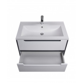 Тумба Paula 80-A c умывальником Cosmopolitan 80 белая/графит