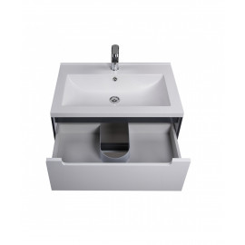 Тумба Paula 60-A c умывальником Cosmopolitan 60 белая/графит