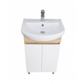 Тумба Oslo 50 Wood c умывальником Arteco 50 дуб крафт/белая