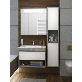Тумба Oslo 70 Loft с умывальником Ideal 70 бетон/белая