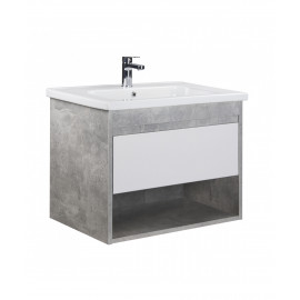 Тумба Oslo 70 Loft с умывальником Ideal 70 бетон/белая
