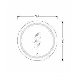 Дзеркало з LED підсвіткою Sunny 60x60 з сенсором