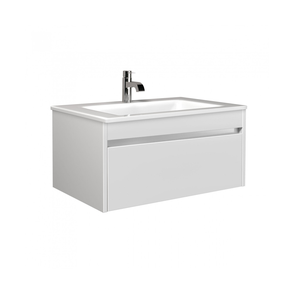 Тумба Prime 80-А с умывальником Amalfi 80 подвесная