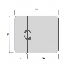 Зеркальный шкаф для ванной комнаты Сорренто ЗШ-80