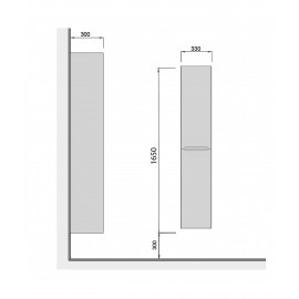 Пенал Octavio П-33-А білий глянсовий підвісний