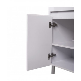 Тумба Сити 60-U с умывальником Como 60 белая подвесная/напольная