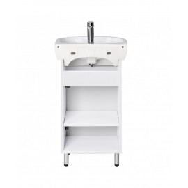 Тумба Фокус 50 с умывальником Solo 50 белая