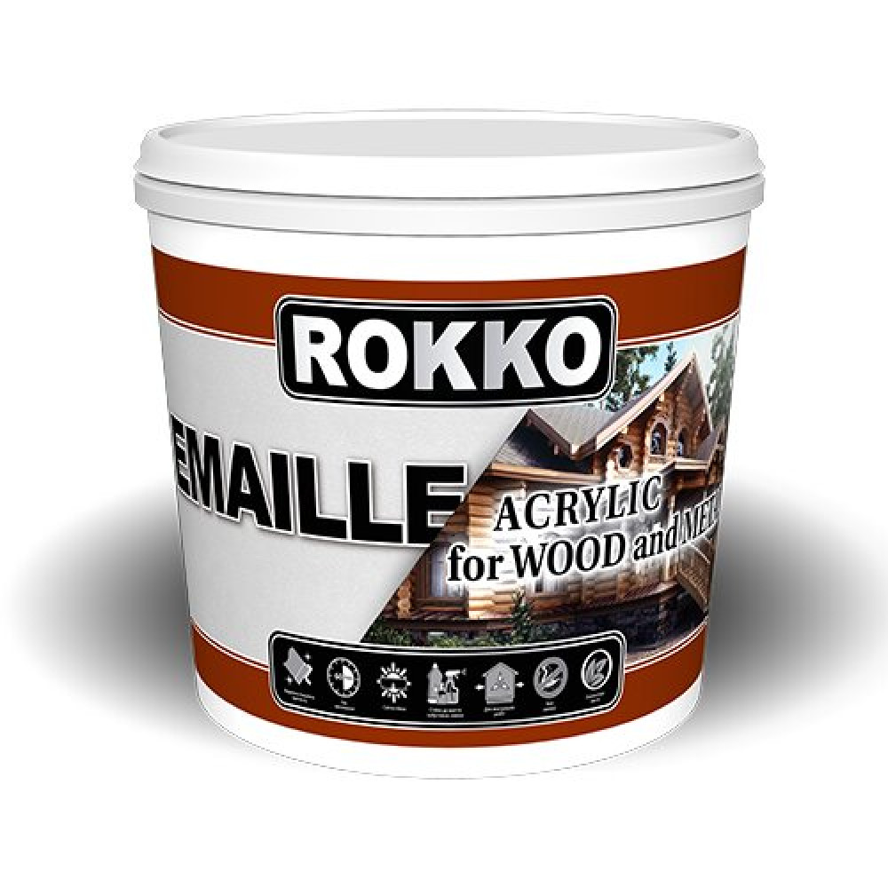 Эмаль акриловая по дереву и металлу Rokko