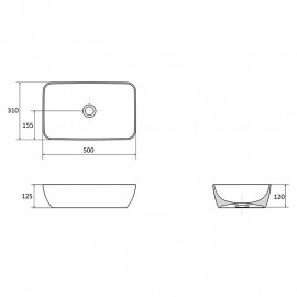 Раковина UNI SLIM 500 R