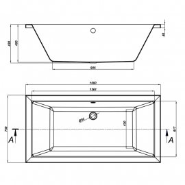 Ванна акрил. INTRO 150х75+НІЖКИ ТИП 1