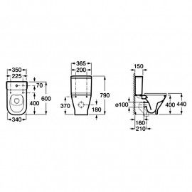 Унітаз-компакт GAP Rimless унів. злив, 2/4л, ниж підв+сидіння дюропл пов.падіння