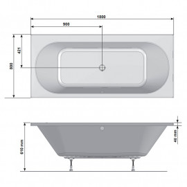Ванна акрил. CITY SLIM 180х80