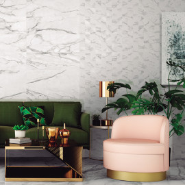 Кахель д/стіни DA VINCI WHITE MATT 30х90