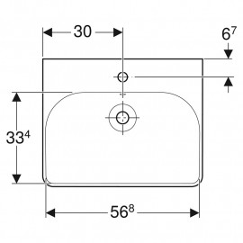 Раковина SMYLE SQUARE 60 см з/о