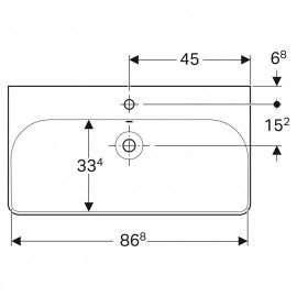 Раковина SMYLE SQUARE 90 см з/о