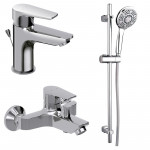 Набір B246 Змішувач Vero раковина+Змішувач Vero ванна/душ+Душ комплект Senti