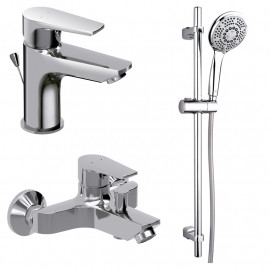 Набір B246 Змішувач Vero раковина+Змішувач Vero ванна/душ+Душ комплект Senti