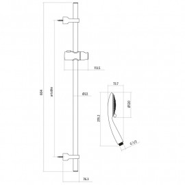 Набір B246 Змішувач Vero раковина+Змішувач Vero ванна/душ+Душ комплект Senti