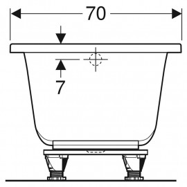Ванна акрилова SELNOVA SQUARE 170х70 + ніжки