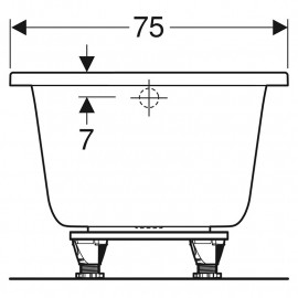Ванна акрилова SELNOVA SQUARE 170х75 + ніжки