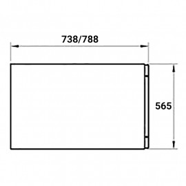Панель д/ванни CAMPANULA 2, SONATA 75 U, бічна з кріпленням