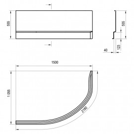 Панель фронтальна A ROSA II L 150 N, ліва