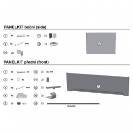 Кріплення фронт.U д/панелі CLASSIC/CAMPANULA/VANDA/SONATA/CHROME/10*(прям.)