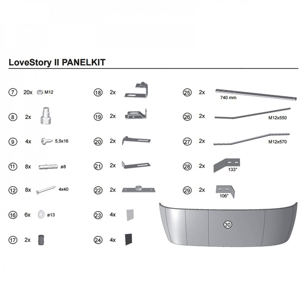 Кріплення д/фронт. панели LOVE STORY 2
