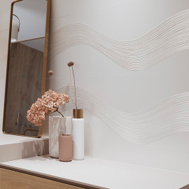 Кахель д/стіни COFFEE FOAM WHITE STRUCTURE MICRO 39,8х119,8