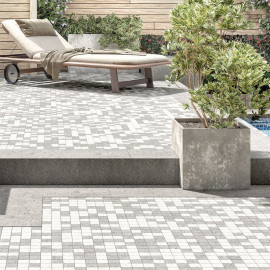 Декор МОЗАЇКА GRAY Сіра Мікс М 01073 30х30