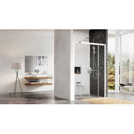 ДУШЕВЫЕ ДВЕРИ MSD4-200 ПОЛИР. АЛЮМ. TRANSPARENT