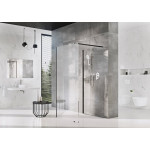 Душевая кабина WALK IN CORNER-120/80 ВЫСОТА 200 СМ ЧЕРНЫЙ TRANSPARENT