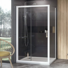 НЕПОДВИЖНАЯ СТЕНКА ДЛЯ ДУША 10PS-100 БЕЛЫЙ TRANSPARENT