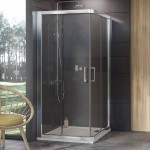 ДУШЕВАЯ КАБИНА 10RV2-90 ПОЛИР. АЛЮМ. TRANSPARENT