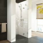 ДУШЕВЫЕ ДВЕРИ BSD2-90 A-R ХРОМ TRANSPARENT (890-905)