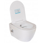 Унитаз подвесной безободковый City с функциею биде, сиденье Bella Soft-Close  + смеситель