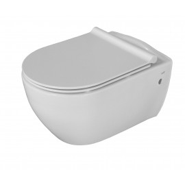 Унитаз подвесной безободковый City с функциею биде, сиденье Bella Soft-Close  + смеситель