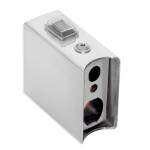 Модуль скрытого эл.подключения с выключателем (для круглой стойки Ø 30) Хром