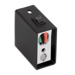 Модуль скрытого эл.подключения с выключателем (для профильной стойки) Черный