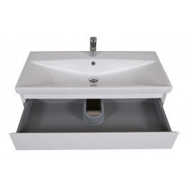 Тумба Элит консольная 100 см с умывальником Элит (Белый мат)