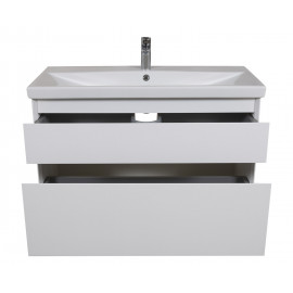 Тумба Элит консольная 100 см с умывальником Элит (Белый мат)
