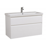Тумба Элит консольная 100 см с умывальником Элит (Белый мат)
