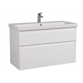 Тумба Элит консольная 100 см с умывальником Элит (Белый мат)