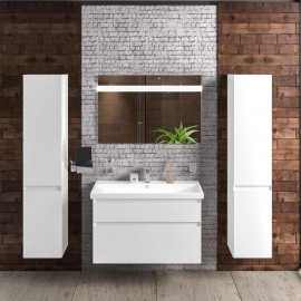 Тумба Элит консольная 100 см с умывальником Элит (Белый мат)